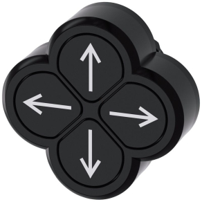   Siemens 3SU1000-3FB11-0AU0 4 részes nyomógomb, fekete alapon fehér nyilak (fel, le, jobbra, balra) Sirius