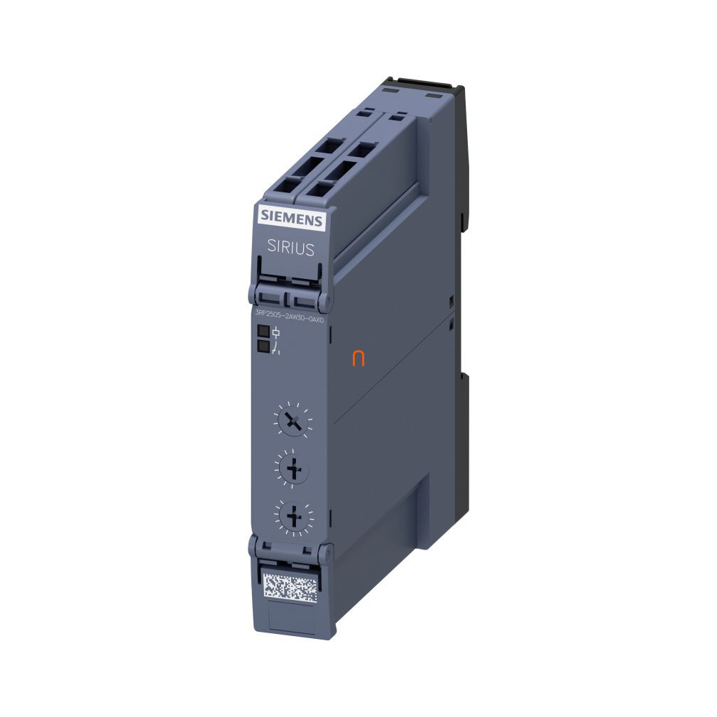 Siemens 3RP2505-2AW30-0AX0 időrelé LED-del, 13 funkciós, 7 időtartomány (0.05s - 100h), 12-240VAC/DC, 1CO, (festett NYÁK), rugós csatlakozás
