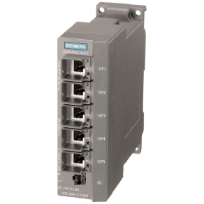   Siemens 6GK5005-0BA10-1AA3 SCALANCE X005, Unmanaged IE switch, 5x 10/100 Mbit/s RJ45 ports, -40 °C...+75 °C