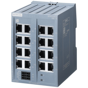   Siemens 6GK5116-0BA00-2AB2 SCALANCE XB116, nem menedzselt IE switch, 16x 10/100 Mbit/s RJ45 ports, 24VAC/DC