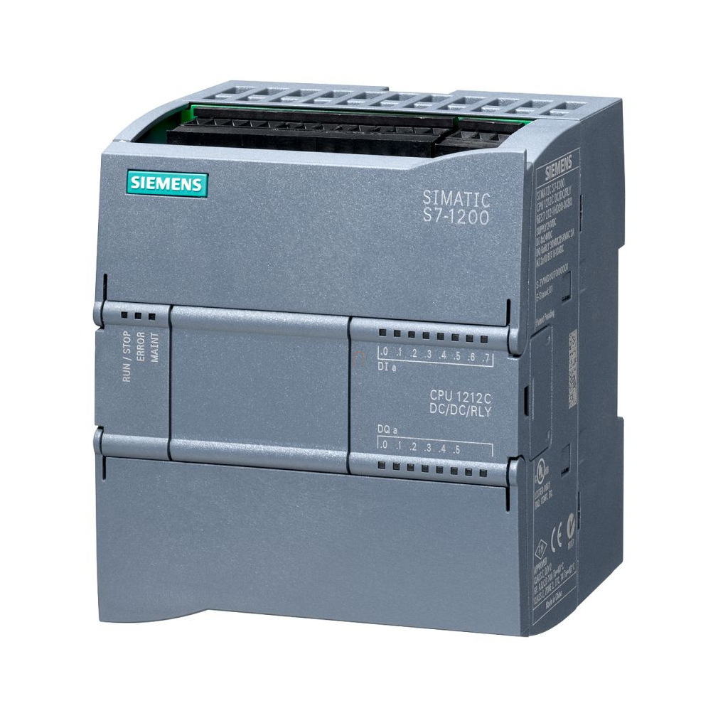 Siemens 6ES7212-1HE40-0XB0 CPU 1212C kompakt CPU, 24VDC tápf., 8 DI, 2 AI (0...10 VDC), 4 HS, 6 RO