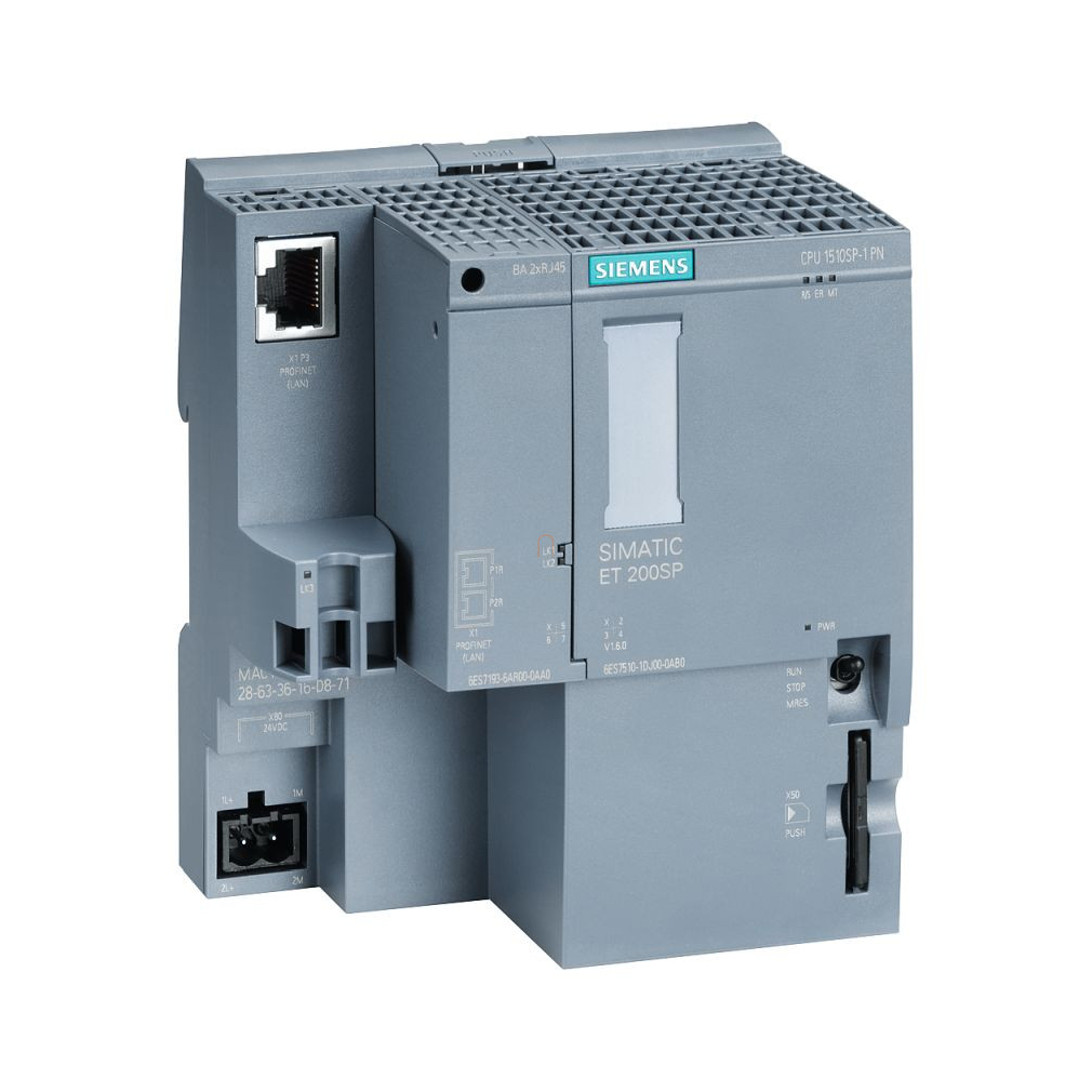Siemens 6ES7510-1DJ01-0AB0 CPU 1510SP-1 PN, standard CPU, 100kB prog./750kB adat, PROFINET IO IRT interface, Simatic memory card szükséges – Készlet erejéig!!!