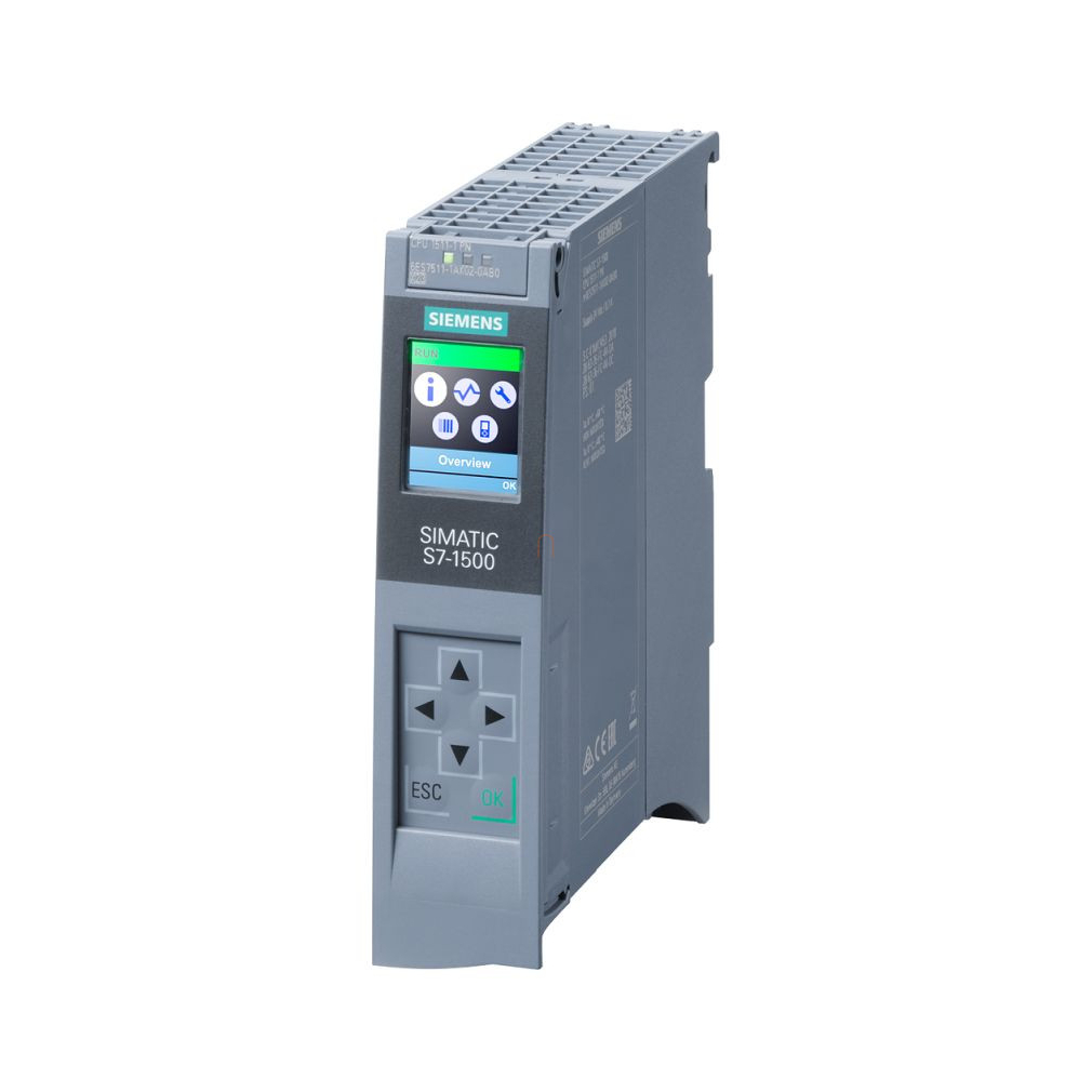 Siemens 6ES7511-1AK02-0AB0 CPU 1511-1 PN, 150kB work/1MB data memory, PROFINET IRT interface – Készlet erejéig!!!