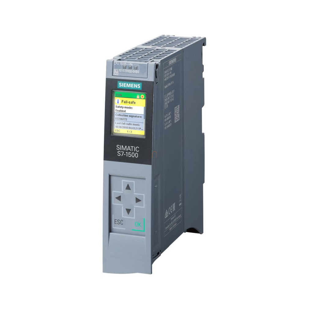Siemens 6ES7511-1FK02-0AB0 CPU 1511F-1 PN, 230kB work/1MB data memory, PROFINET IRT interface – Készlet erejéig!!!