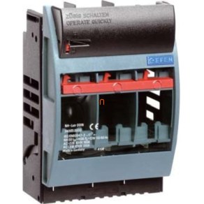   Szakaszoló biztosíték vízszintes 00-125A, szerelőlapra, 1,5-50mm2 kengyeles csatlakozás EFEN NH-Latr. 00IN R2R2, 34065-0000