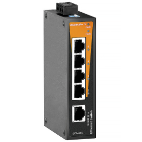   Ipari hálózati switch, nem konfigurálható, Portok száma:  5x 10/110Mbit/s RJ45, DIN sínre, Panelre