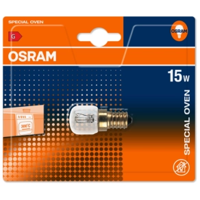   Osram E14 sütőizzó 15W, 85 lm, 2700 K, melegfehér, áttetsző üveg -Special T Oven