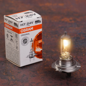   Osram Original Line H7 teherautó halogén fényszóró izzó, 24V, 70 W, PX26d, OEM minőség, 64215, 1db/doboz