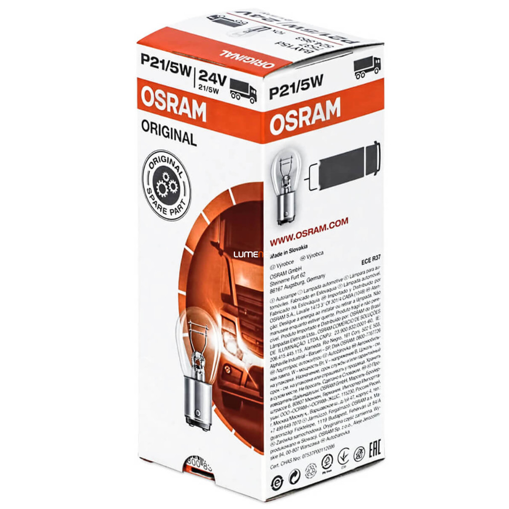 Osram Original Line 24V 7537 P21/5W 24V jelzőizzó, 10db/csomag