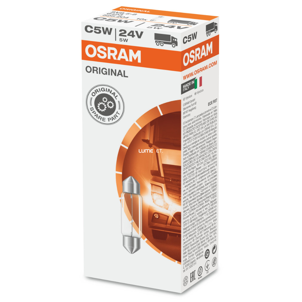 Osram 6423 36mm/24V szofita jelzőizzó, 10db/csomag