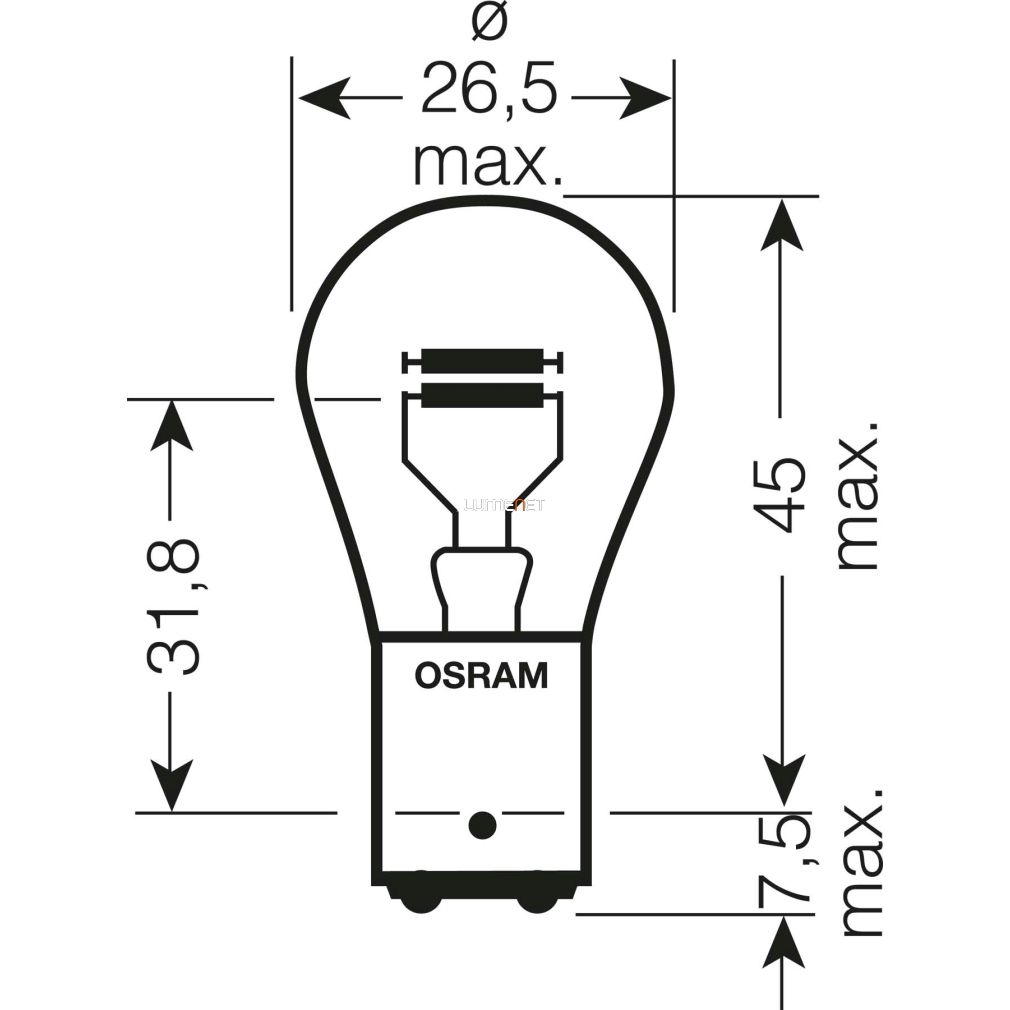 2 x Osram Original Line 7528-02B P21/5W signal lamps, 8,43 €