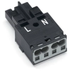 Wago 770-202 WINSTA® MIDI aljzat, 2 pólusú, A kódolású, fekete
