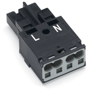 Wago 770-202 WINSTA® MIDI aljzat, 2 pólusú, A kódolású, fekete