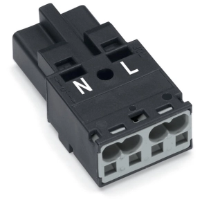 Wago 770-212 WINSTA® MIDI dugó, 2 pólusú, A kódolású, 25 A, fekete