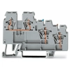 Wago 270-560 3 vezetékes érzékelő sorkapocs, színjelölt vezetőbemenettel, 2,5 mm², CAGE CLAMP®, szürke