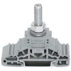 Wago 885-108 kábelsarus sorkapocs, 1 darab M8 menetes csappal, 50 mm², oldalsó jelölőnyílásokkal, DIN 35 x 15 és 35 x 7,5 sínhez, szürke