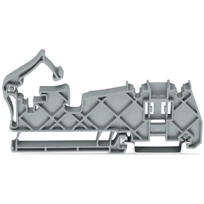 Wago 790-400 gyűjtősíntartó 10 × 3 mm rézgyűjtősínhez, szigetelt, a DIN-sínnel nincs érintkezés, ezüstszínű