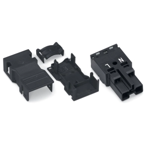 Wago 770-112/041-000 WINSTA® MIDI dugó tehermentesítő házzal, 2 pólusú, A kódolású, 25 A, fekete