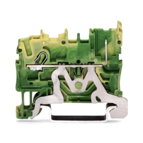 Wago 2022-1207 1 vezeték/1 tűs földelő dugaszolható sorkapocs, 2,5 mm², Push-in CAGE CLAMP, zöld-sárga
