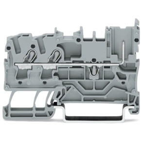 Wago 2022-1301 2 vezeték/1 tűs dugaszolható sorkapocs, 2,5 mm², Push-in CAGE CLAMP, DIN 35 × 15 és 35 × 7,5, szürke