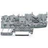 Wago 2022-1401 2 vezeték/2 tűs dugaszolható sorkapocs, 2,5 mm², Push-in CAGE CLAMP, DIN 35 × 15 és 35 × 7,5, szürke