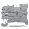 Wago 2020-1201 1 vezeték/1 érintkezőtűs dugaszolható alapsorkapocs, 1 mm², DIN 35 x 15 és 35 x 7,5 sínhez, Push-in CAGE CLAMP®, szürke