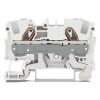 Wago 2006-1208 2 vezetékes árnyékoló sorkapocs, 6 mm², Push-in CAGE CLAMP®, Ex e II, oldalsó és középső jelölés, DIN 35 x 15 és 35 x 7,5 sínhez, fehér