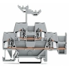 Wago 280-520 kétemeletes átmenő sorkapocs, 2,5 mm², CAGE CLAMP®, további alsó áthidalási pontok, DIN 35 sínhez, szürke/szürke