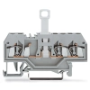 Wago 280-683 3 vezetékes bontható sorkapocs, DIN 35 x 15 és DIN 35 x 7,5 sínhez, 2,5 mm², CAGE CLAMP®, szürke