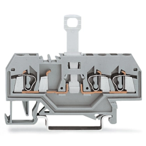 Wago 280-683 3 vezetékes bontható sorkapocs, DIN 35 x 15 és DIN 35 x 7,5 sínhez, 2,5 mm², CAGE CLAMP®, szürke