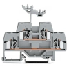 Wago 281-619 kétemeletes átmenő sorkapocs, 4 mm², CAGE CLAMP®, DIN 35 sínhez, szürke