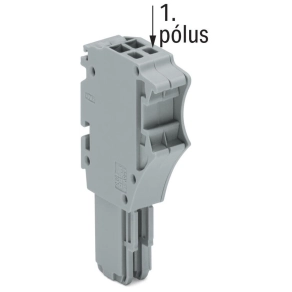 Wago 2020-102 anyacsatlakozó, 2 pólusú, 1,5 mm², szürke