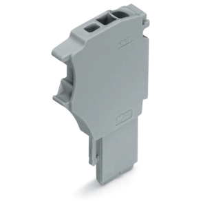 Wago 2020-161 anyacsatlakozó-kezdőmodul, 1 vezetékes, Push-in CAGE CLAMP®, 1,5 mm², 3,5 mm osztás, 1 pólusú, beépített véglappal, szürke