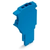 Wago 2020-164 anyacsatlakozó-kezdőmodul, 1 vezetékes, Push-in CAGE CLAMP®, 1,5 mm², 3,5 mm osztás, 1 pólusú, beépített véglappal, kék