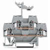 Wago 280-519 kétemeletes átmenő sorkapocs, 2,5 mm², CAGE CLAMP®, DIN 35 sínhez, szürke/szürke
