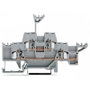 Wago 280-543 kétemeletes átmenő sorkapocs, 2,5 mm², CAGE CLAMP®, további alsó áthidalási pontok, DIN 35 sínhez, szürke/szürke