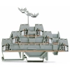 Wago 280-549 háromemeletes átmenő sorkapocs, 6 vezetékes, 2,5 mm², CAGE CLAMP®, DIN 35 × 15 és 35 × 7,5 sínhez, szürke/szürke/szürke