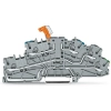 Wago 2003-6641 többemeletes installációs sorkapocs, 2,5 mm², NTi/L/PE, működtetőnyílással, Push-in CAGE CLAMP®, szürke, elfordítható bontókéssel