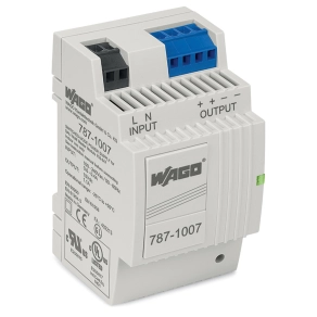 Wago 787-1007 kapcsolóüzemű tápegység 753-647 DALI Multi-Master modulhoz, 1 fázisú, 18 V DC, 1,1 A, 54 mm széles, 2,5 mm²