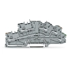 Wago 2003-6643 többemeletes installációs sorkapocs, 2,5 mm², P2/P1/PE, működtetőnyílással, Push-in CAGE CLAMP®, szürke, alapsorkapocs bontókés nélkül