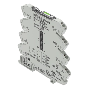 Wago 857-809 potenciométer-jelátalakító, analóg áram- és feszültségkimenet, digitális kimenet, szoftveres konfiguráció, 24 V DC, 6 mm széles, 2,5 mm²