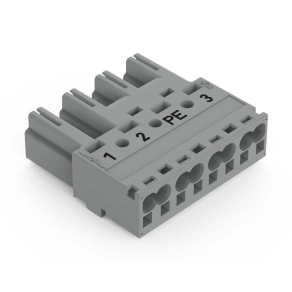 Wago 770-254/062-000 WINSTA® MIDI dugó, 4 pólusú, B kódolású, 4 mm², 25 A, szürke