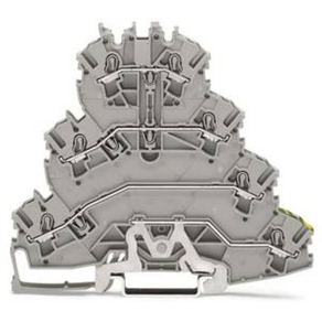   WAGO 2002-4157 Négy emeletes sínre rögzíthető sork.Sínre rögzíthető sork. el. motor beköt., szürke