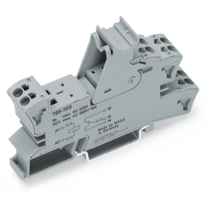 Wago 788-102 reléaljzat 15 mm-es, 2 váltóérintkezős alaprelékhez, szürke