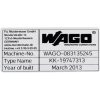 Wago 210-804 típusjelölő, 99 × 44 mm, ezüstszínű