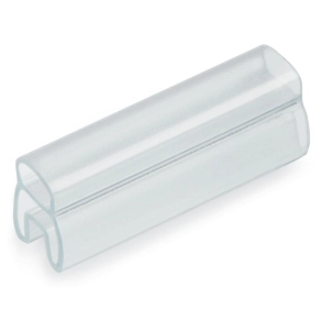 Wago 211-823 jelölőhüvely a 211-821 jelölőhöz, 23 mm hossz, 1,4–5 mm külső kábelátmérőhöz, halogénmentes, átlátszó