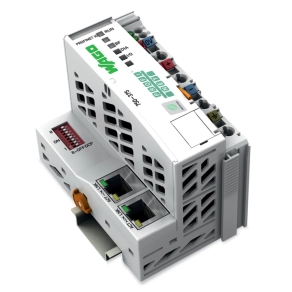 Wago 750-375 PROFINET IO terepibusz-csatoló, 3. generáció, Advanced, legfeljebb 2 I/O vezérlő és 1 I/O felügyelő, integrált kétportos switch