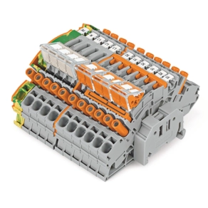 Wago 2007-8873 kompakt sorkapocs áram- és feszültségváltókhoz, 6 mm², Push-in CAGE CLAMP®, többszínű