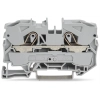 Wago 2010-1205 2 vezetékes átmenő sorkapocs, 10 mm², Push-in CAGE CLAMP, Ex e II, oldalsó/középső jelölés, DIN 35 × 15 és 35 × 7,5, fekete