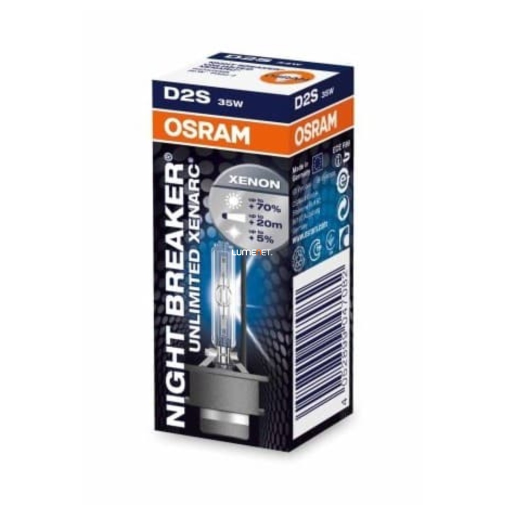 Bontott csomagolású Osram Xenarc Night Breaker Unlimited D2S xenon autóizzó, 1db/doboz